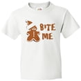 thumbnail image 3 of Inktastic Bite Me Gingerbread Youth T-Shirt, 3 of 5