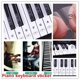 thumbnail image 1 of 88 llaves/set PVC transparente personal Musical Piano clave pegatina Piano teclado teclado pegatina Pr, 1 of 12