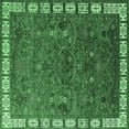 thumbnail image 1 of Ahgly Company Indoor Square Oriental Emerald Green Industrial Area Rugs, 6' Square, 1 of 4
