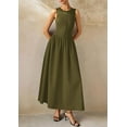 thumbnail image 6 of PRETTYGARDEN Women Maxi Dresses Summer Casual Sleeveless Patchwork Knit Tank Dress Flowy Beach Sundress Long Dress, 6 of 8