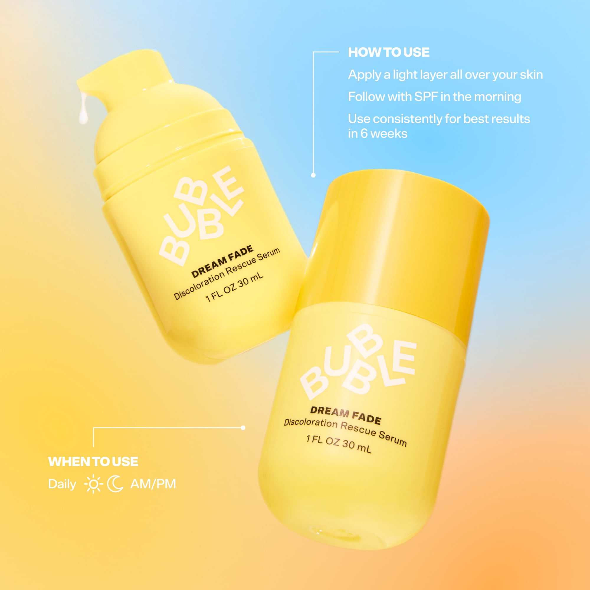 Bubble Skincare Dream Fade Discoloration Rescue Serum, 1oz