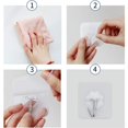thumbnail image 4 of Jinsinto 12x Transparent Waterproof Adhesive Hooks Suitable for Living Room Bathroom Kitchen, 4 of 5