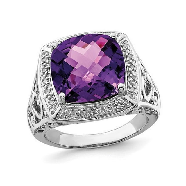 5.45 Carat (ctw) Amethyst Ring in Sterling Silver
