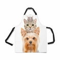 thumbnail image 2 of SUNENAT Funny Animal Portrait Of Dog Cat And Rat Chef Kitchen Apron, Adjustable Strap & Waist Ties, Front Pockets, Perfect for Cooking, Baking, Barbequing, 2 of 2