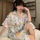 thumbnail image 3 of Camisones con estampado de dibujos animados para mujer, vestido de noche de seda satinada de manga corta, pijama de verano, novedad de 2024, 3 of 5