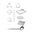 thumbnail image 2 of Korean Sugar Candy Making Tools, 9 Pcs Stainless Steel Cookie Cutters Biscuit Molds, Korean Sugar Game Cookie Kit, Umbrella Triangle Star Round Baking Cake Molds for Home Party, 2 of 7