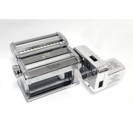 Atlas Electric Pasta Machine, 180-Millimeter Silver with Motor