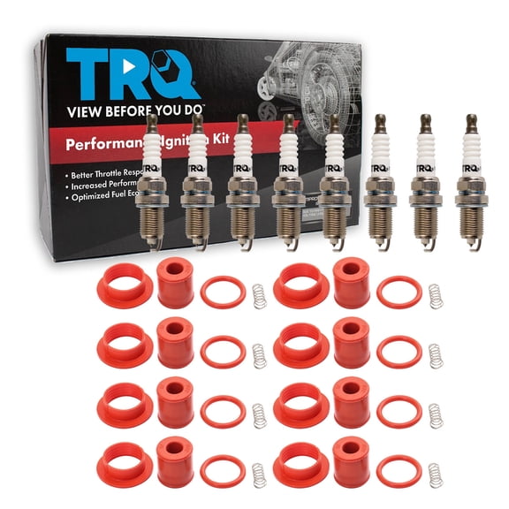 TRQ Ignition Coil and Spark Plug Kit 16 Piece Fits 2007 Chrysler Aspen 2000-2007 Dodge Dakota Durango Ram 1500 2006-2007 Jeep Commander 1999-2007 Grand Cherokee 2006-2007 Mitsubishi Raider