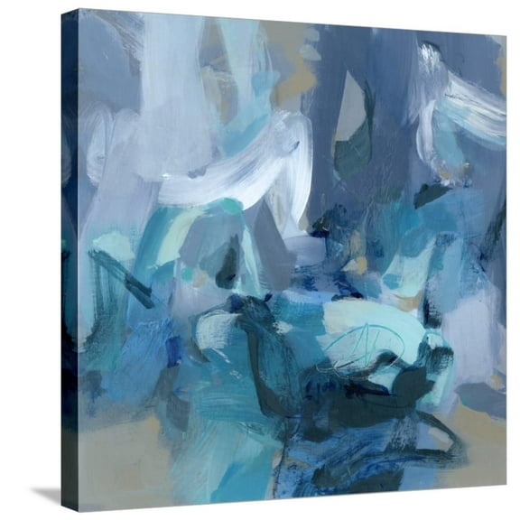 Art.com Abstract Blues II Stretched Canvas Print Wall Art by Christina Long, 24" x 24"