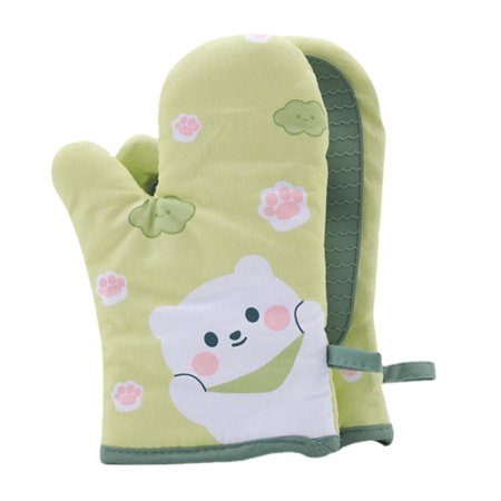 

Goxfaca Silicone Oven Mitts | Set of 2 Non Slip Heat Insulated Baking Gloves | Cartoon Hanging Animal Smoker Gloves Kitchen BBQ Grilling Microwave Oven Hot Mitts