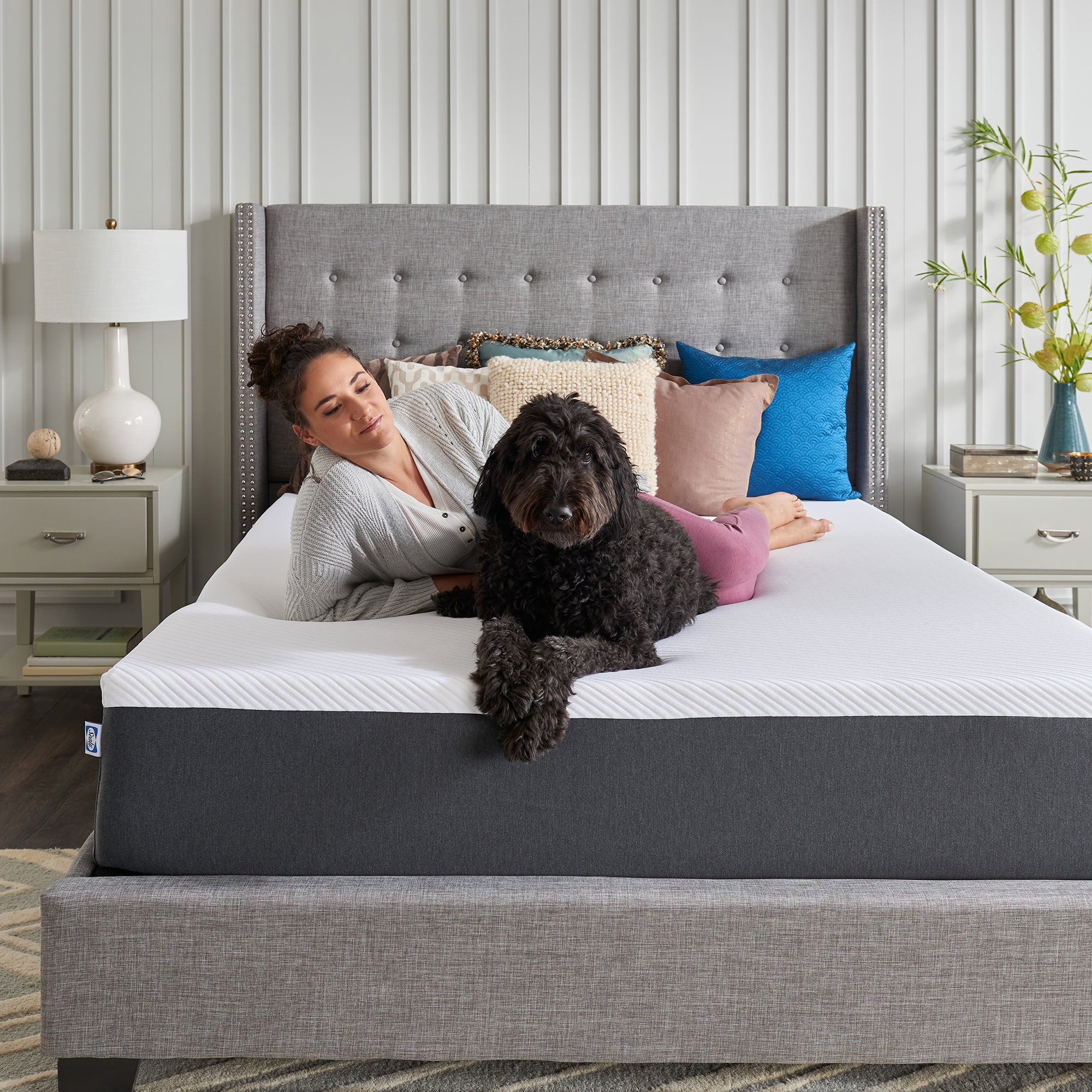 Sealy 12" Medium Plush Gel Memory Foam Bed in a Box Mattress, Full