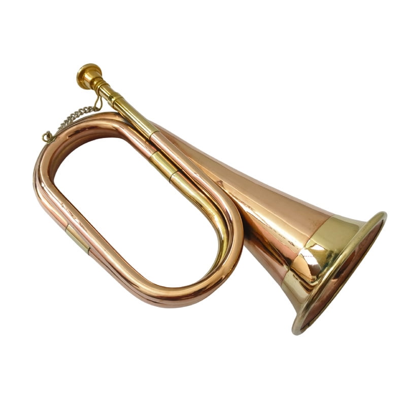 Civil War Era Solid Copper Bugle US Military Cavalry Musical Instruments with Mouthpiece