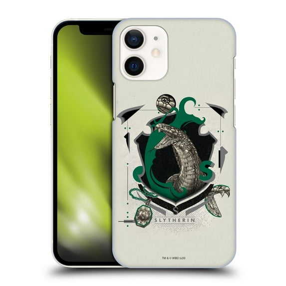Head Case Designs Officially Licensed Harry Potter Deathly Hallows XXVII Slytherin Hard Back Case Compatible with Apple iPhone 12 Mini