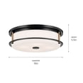 thumbnail image 2 of 52597BKCPZ Kichler Lighting Brit - 4 Light Flush Mount-5.5 Inches Tall and 18 Inches Wide-Black/Champagne Bronze Finish, 2 of 3