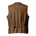 thumbnail image 7 of Miqool Mens Formal Suit Vest Sleeveless Button Front Lightweight Waistcoat Business Work Office Blazer with Multiple Pockets, 7 of 7