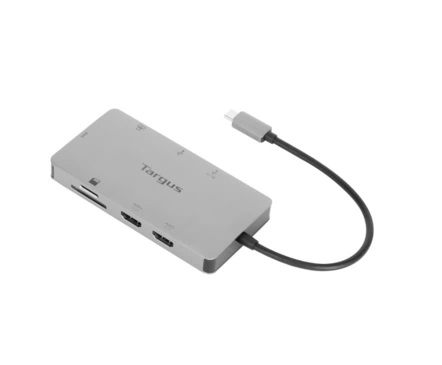 Targus® USB-C Dual HDMI Travel Dock, DSU200TT, Silver