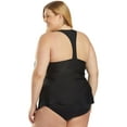 thumbnail image 6 of Sporti Plus Size Sofia Flowy Racerback Tankini Top, Removable Cup, Athleisure (Women's Plus), 6 of 9