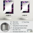 thumbnail image 4 of Designart "Blooming Bouquet of Pink and Purple Mums" Mums Oversized Wall Mirror - Traditional Floral Bathroom Wall Mirror Decor - Multiple Color Options, 4 of 6