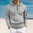 thumbnail image 2 of fatyb Mens Hooded Sweatshirts Quarter Zip Long Sleeve Hoodies with Pockets Casual Drawstring Pullover, 2 of 7