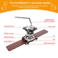thumbnail image 3 of YUNOVA IP68 Waterproof AirTag Dog Collar Holder, 4-Screw Lock Removable Metal Clip Case, Compatible with Apple AirTag, Fits 1.2" Collars for Medium Large Dogs, 3 of 8