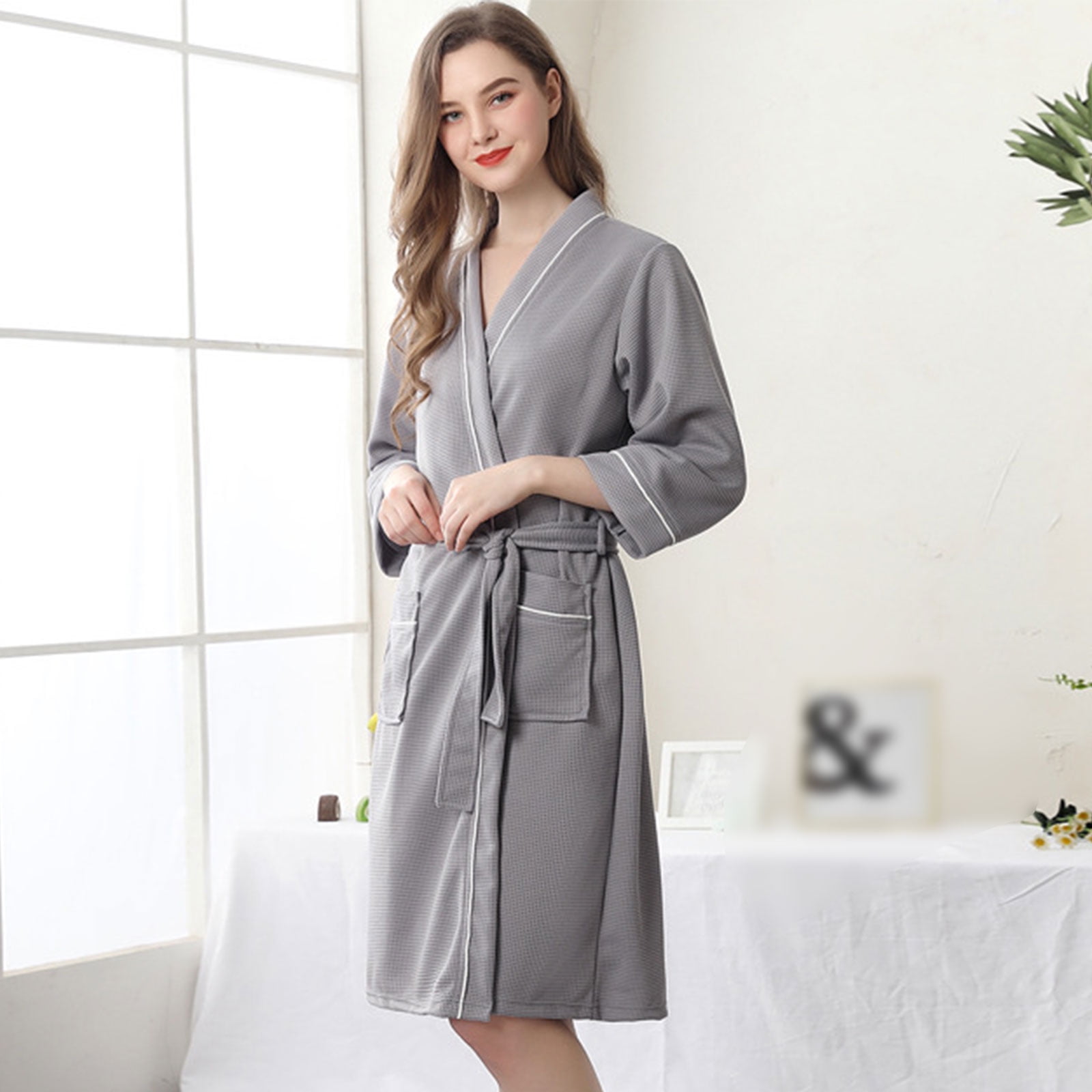 waffle texture robe