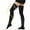 Black, variant on beister Thigh High & Open Toe Compression Stockings 15-20mmHg - for Women, Pregnancy, Travel, Nurses, Medical Support, Black, 1 Pair