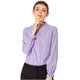 thumbnail image 1 of Blusa De Manga Larga Con Cuello Peter Pan Y Volantes Para Mujer Púrpura L, 1 of 6