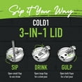 thumbnail image 4 of Reduce Cold1 40oz Tumbler with Handle, 3-Way Lid, Stainless Steel, Sand Gloss, 4 of 14