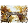 thumbnail image 2 of Allen, Kimberly 18x13 Black Ornate Wood Framed with Double Matting Museum Art Print Titled - Autumn Bridge, 2 of 4