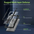 thumbnail image 4 of Cowithday Case for Samsung Galaxy S22 Ultra, [Military Grade Drop Protection] [Wireless Charging] Soft TPU Frame + Clear Hard PC Back Case, Shockproof Non-Slip Stylish Cover - Black, 4 of 10