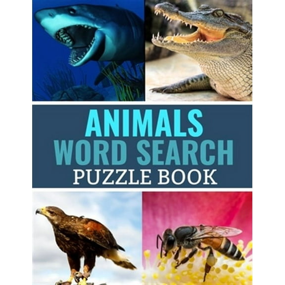 Animals Word Search Puzzle Book: 40 Large Print Challenging Puzzles - Gift for Summer & Vacations