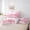 Pink 01, variant on Erosebridal Pink Cartoon Animal Twin Bedding Sets 7-Piece, Lion Giraffa Bedding Comforter Set