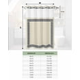 thumbnail image 6 of No Hook Shower Curtain with Snap in Liner, Chinese Style Pattern Khaki Background Hotel Shower Curtains for Bathroom, Washable Shower Curtain Liner Set with Mesh Top Window, 72"x72", 6 of 6
