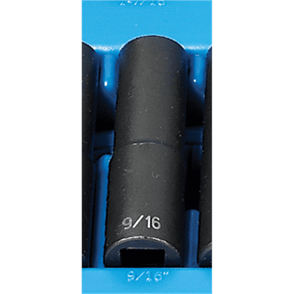 Grey Pneumatic 1/2" Drive x 9/16" Deep - 12 Point Socket
