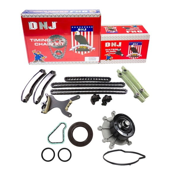 DNJ TK1102WP Timing Chain Kit with Water Pump Fits Cars & Trucks 07-13 Chrysler 4.7L V8 SOHC