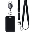 thumbnail image 2 of Izexuh Badge Holder Retractable Lanyard Vertical ID Card Case Clear Transparent Plastic Neck Strap for Office Staff Bus Pass Identification, 2 of 9