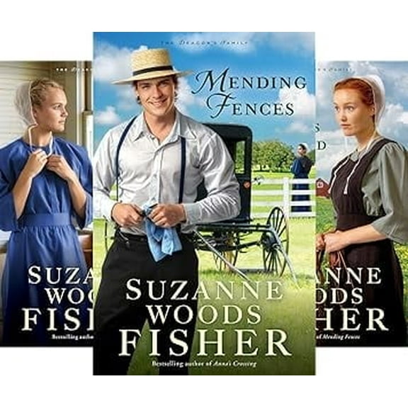 The Deacon's Family Series Set Books 1-3: Mending Fences; Stitches in Time; Two Steps Forward by Suzanne Woods Fisher (Paperback Collection)