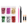thumbnail image 2 of Juego de láminas para uñas con herramientas para uñas 6 botellas de copos TFixol lámina de uñas, 2 of 7