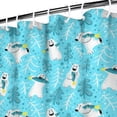 thumbnail image 4 of 72" x 84" Cute Bear Shower Curtain - Polar Bear Cartoon Print with Brown Forest Winter Hunting Wild Artistic Design, Waterproof & Fade-Resistant Bathroom Drapes with Metal Grommets & Hooks, 4 of 5