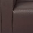 thumbnail image 2 of Noble House Denison Faux Leather Club Chair, Dark Brown and Dark Walnut, 2 of 8