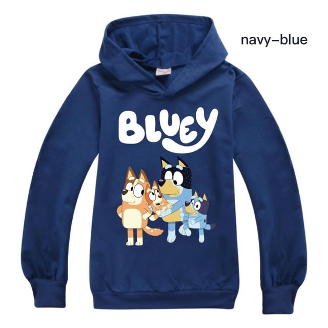QIUPING Sweat à Capuche à Manches Longues pour Garçons Bingo Bluey