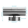 thumbnail image 5 of 2Pcs Stainless Steel Double-head Up & Down Wall Lamps Indoor Outdoor Warm Light GU10 Bulb IP65 Lamps, 5 of 7