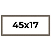 45x17 Frame Brown Solid Wood Picture Frame | 1.75 Inch Moulding Width | Austin Frame Complete with