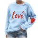 thumbnail image 3 of RKSTN Valentine Gifts Sweatshirts for Women Oversized Crewneck Valentine's Day Heart Graphic Print Hoodless Sweatshirt Womens Casual Plus Size Round Neck Loose Comfy Sweatshirt Fall Spring Clothes, 3 of 6