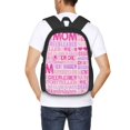 thumbnail image 4 of Defioc Best Mom ever Pattern Carry on Backpack,16.5x12.5x5.5 Personal Item Bag Carry On Backpack Water Resistant Lightweight Daypack, 4 of 7
