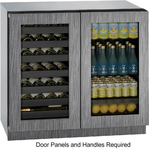U-Line U-3036Bvwc 36" Wide 123 Can Capacity Beverage Center - Panel Ready Glass Frame