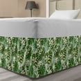 thumbnail image 1 of Tropical Bed Skirt, Composition of Flowers and Fern Leaves Exotic Hawaiian Foliage Digital Design, Elastic Bedskirt Dust Ruffle Wrap Around for Bedding Decor, 4 Sizes, Multicolor, by Ambesonne, 1 of 2