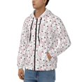 thumbnail image 3 of Wukai Cute Rabbit Print Men's Zip-Up Hoodie,Fleece Full-Zip Hoodie for Men, Hooded Sweatshirt-X-Large, 3 of 5