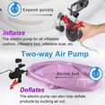 thumbnail image 6 of Electric Air Pump for Inflatables with Plug,with 3 nozzle,Balloon Pump Electric for air mattress, Portable Inflator and Deflator for Air Beds, Used for Ball Pump, Bike Pump, Boats, Toys, Pool Floats, 6 of 7