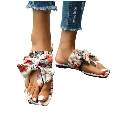 HTGFGMGW Orthotic Sandals For Women Women s Beach Sandals Hollow Casual Slippers Flat Shoes Women s Flat Clip Toe Slippers Bride Gifts Pink